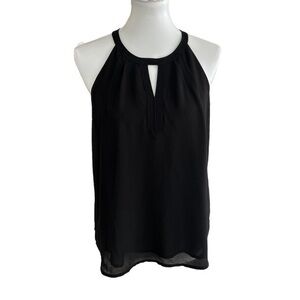 Naked Zebra black halter with back zipper top